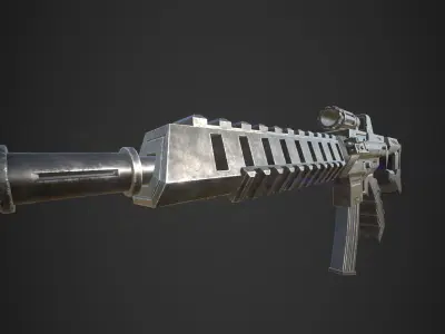 realistic M4A1 model gun black 3D model