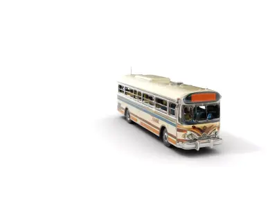 Vintage Bus D Model Pack Low-poly 3D model