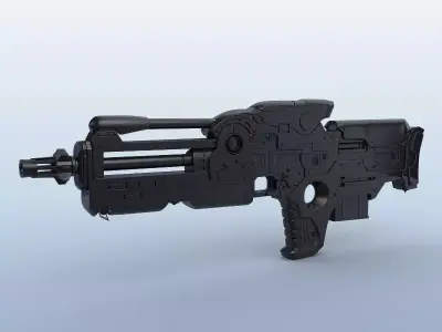 Sci-Fi Gun 02 3D model