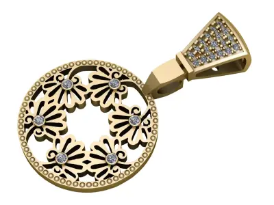 18K Gold Diamond 3D print model