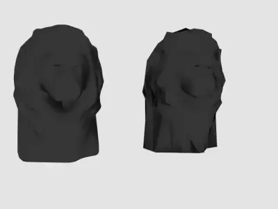 Statue Lion Head 3D model