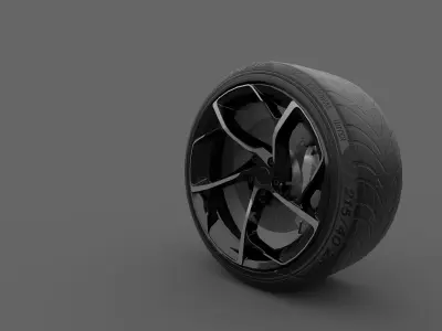 McLaren Elva wheel  Low-poly 3D model