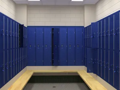 Locker Room Concept Blue 3D model
