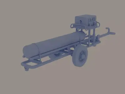 RAF Nitrogen Trolley Single Bottle 3D print model