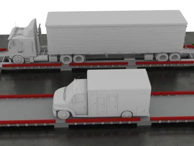 Truck Scales Low-poly 3D model