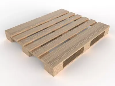 Pallet PBR 1200mm x 1000mm 3D model