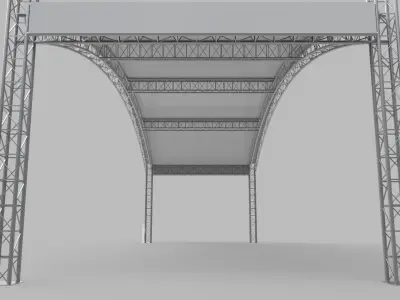 Giant Truss Arch Tent 3D model