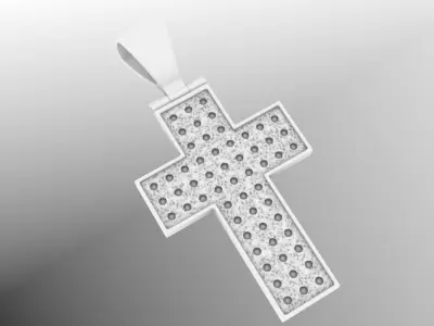 cross with diamonds 3D model