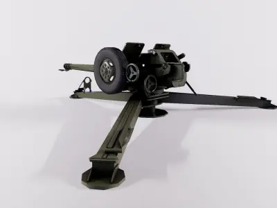 122-mm howitzer D-30 Low-poly 3D model