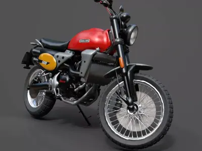 Fantic Caballero 500 Scrambler - High Quality 3D Model 3D model