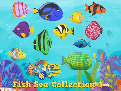 Fish Sea Collection 3 Low-poly 3D model