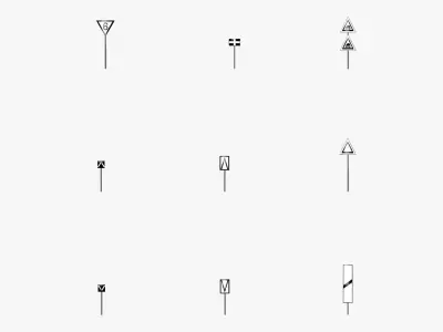 Rail Signs 3D model