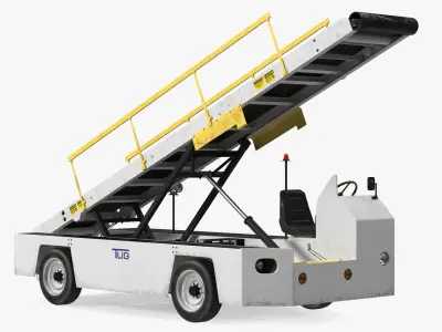 Airport Conveyor Belt Loader TUG 660 3D model purchase