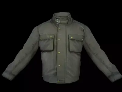jacket military Low-poly 3D model