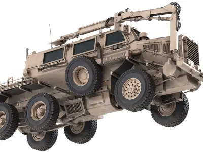 Buffalo MRAP Vehicle Low-poly 3D model