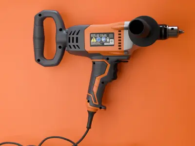RIDGID 9 Amp Corded 12 in Spade Handle Mud Mixer Low-poly 3D model