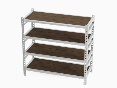 Metal Shelf Set 3D model