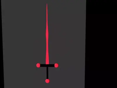 Simple Curvy Sword 3D model