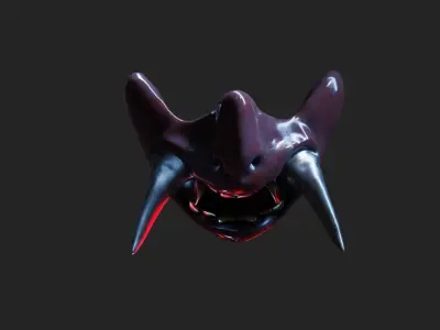 Red Mask  for working with 3D models 3D model