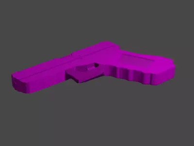 Gun lowpoly Low-poly 3D model