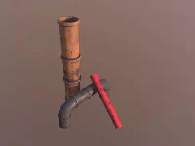 Industrial Pipes Low-poly 3D model purchase