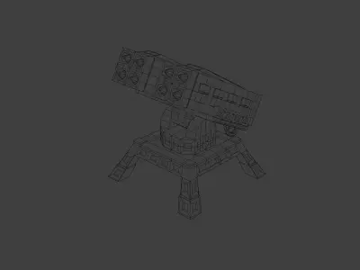 Tower Defense Rocket Launcher 3D model