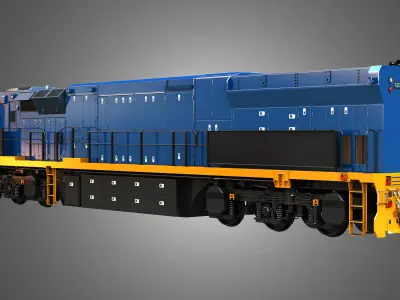 C44aci - Heavy Duty Diesel Electric Locomotive 3D model