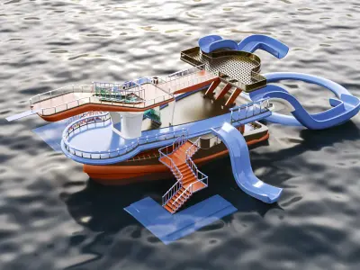 aqua ship 3D model
