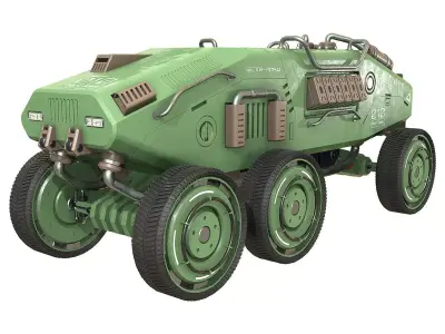 Mars Rover-1-Green 3D model