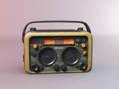 Military Field Radio  Vintage Portable Survival Radio 3D Model 3D model