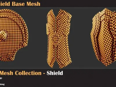 50 Shield Base Mesh - VOL 03  3D model