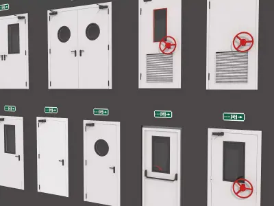 Industrial Doors 3D model