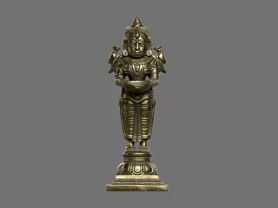 Standing Lady Deepam Low-poly 3D model