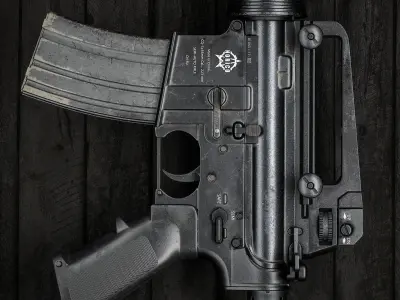 Carabine AR15 China Low-poly 3D model
