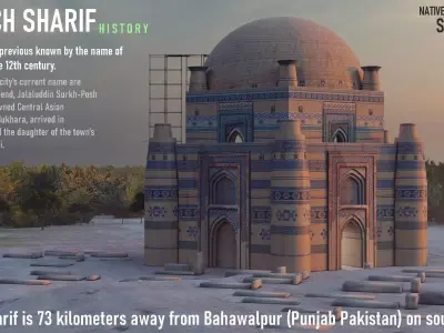 Uch Sharif Tample Low-poly 3D model