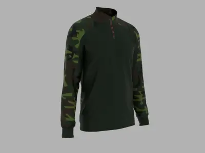 Military T-shirt Low-poly 3D model order