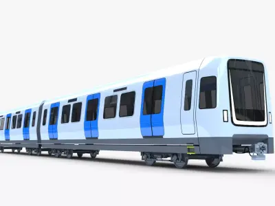 Stockholm metro train 3D model