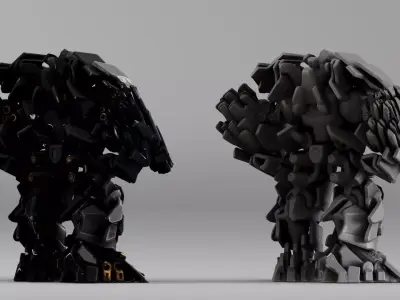 S00034 Advanced Sci-Fi Combat Mech 3D model