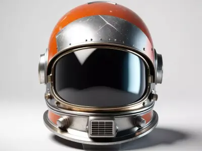 Retro Space Helmet 3D Model 3D model