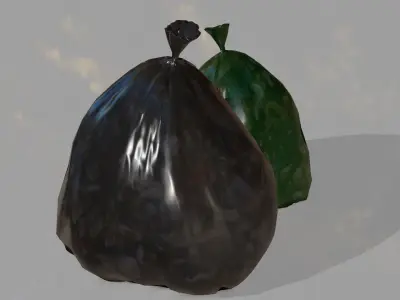 Trash Bags  Low-poly 3D model