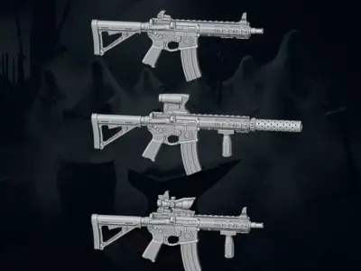 Pack RIFLES51 - 3 Items 3D print model