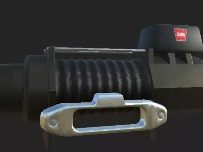 Low Poly Warn M12-S Winch Low-poly 3D model