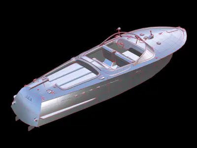Riva Aquarama Low-poly 3D model