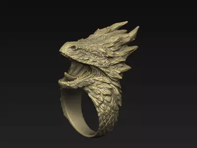 dragon design epic carnivore warrior bat python pendant hydra  3D print model