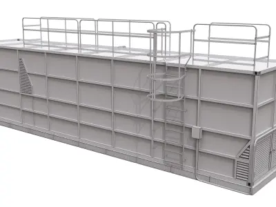 Sewage Treatment Container 3D model