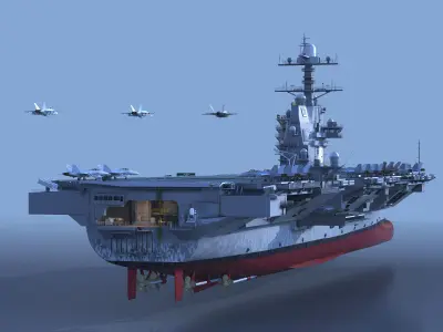 Aircraft Carrier USS Gerald Ford CVN78 3D model