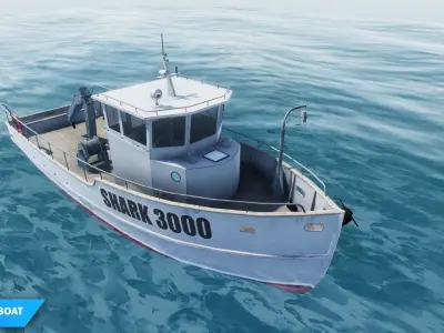 Fishing boat - water vehicle 3D model