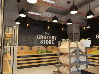 Grocery Store 3D model buy
