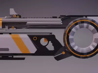Hydroaliance futuristic weapon Free 3D model