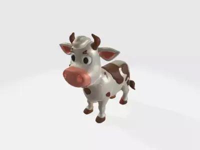 Cartoon cow 3D model purchase